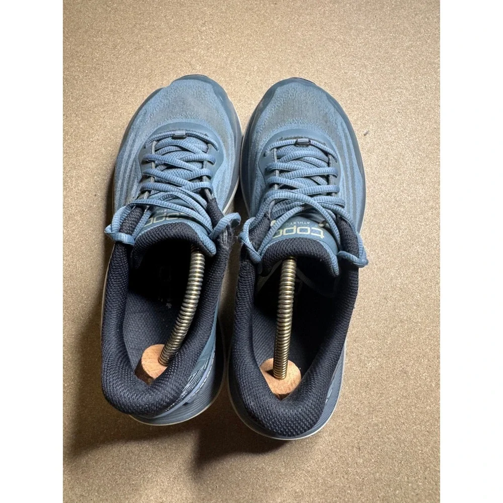 Topo Athletic Ultraventure 2 Trail Running Shoes Blue Grey Vibram Mens 5mm Drop